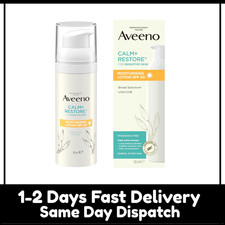 Aveeno Face CALM+RESTORE Moisturising Lotion SPF 50 (1 x 50ml), Lightweight Trip