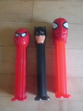 Pez Candy Dispenser 2 Spider Man And Bat Man Collectors