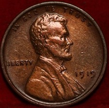 1919 Philadelphia Mint Copper Lincoln Wheat Cent