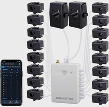 SEM-Meter Smart Home Energy Monitor w 14 50A Circuit Sensors WiFi Home Assistant