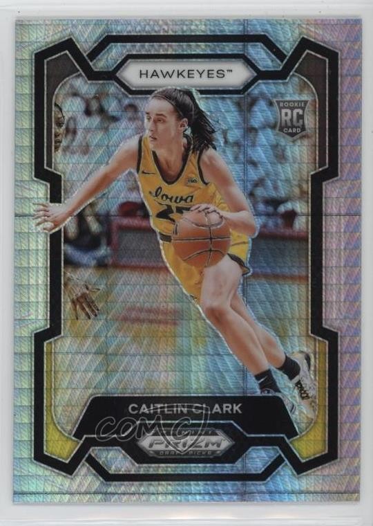 2024-25 Panini Prizm Draft Picks Hyper Prizm Caitlin Clark #57 Rookie RC