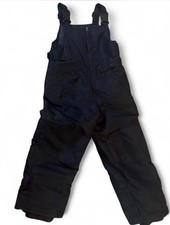 Winter Snow Ski Bib Overalls Youth Size Small 6/7 Black Insulated Cherokee Brand