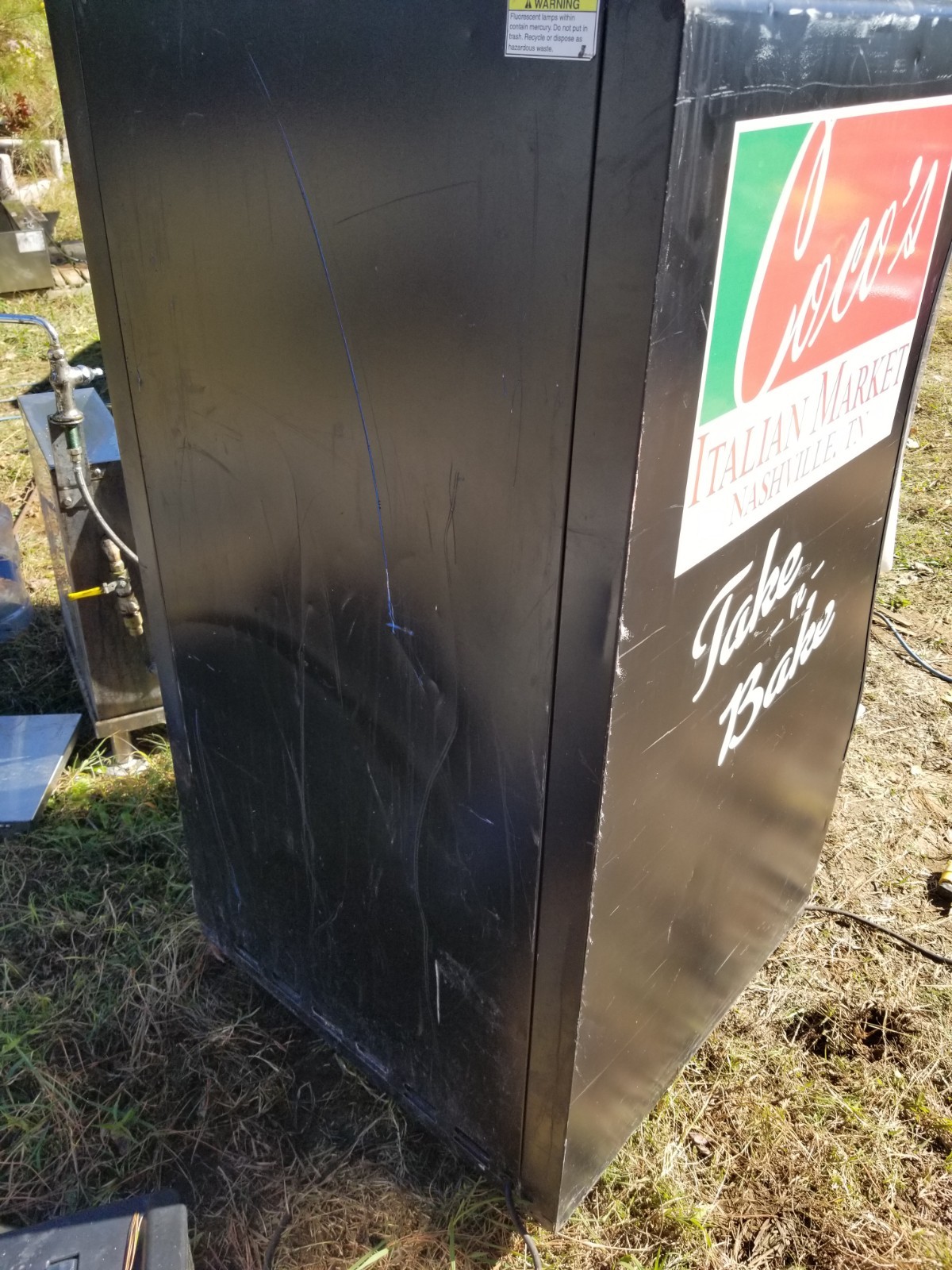 The BREEZE 30" BZ13-1-B Open Air Curtained Beverage/Food Refrigerator 