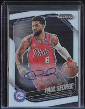 2024 Panini Prizm Black Silver #110 Paul George Auto Autograph 
