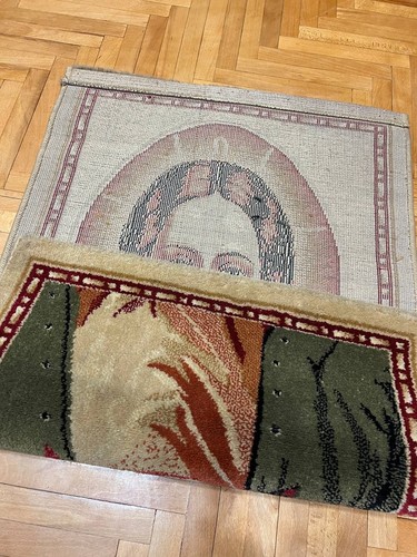 Tapis tapisserie religieuse tissé vintage Jésus Christ tapis mural épais 35,4" x 23,6 - Photo 8/14
