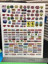110 Rc Race Sponsor Decal Sheet Full 8.5x11 Gloss Vinyl White Nx 