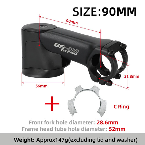 Manillar de bicicleta de carretera de montaña aleación de aluminio vástago de cable oculto -7° grado 31,8 - Imagen 31 de 32
