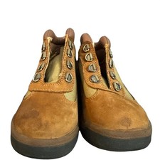 Timberland Boys Field Boots Brown Nubuck Canvas Mid Top 40729 Size 13 Toddler