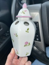 Vintage Andre Richard, Porcelain, Toothbrush Holder, Pink Rosebuds, Bathroom