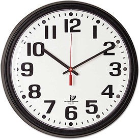 Chicago Lighthouse 67700000 Bold Quartz Contract Clock 13-3/4" Black