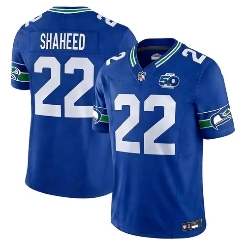 Seahawkss Men's #22 Rashid Shaheed 50th Season Jersey S-3XL