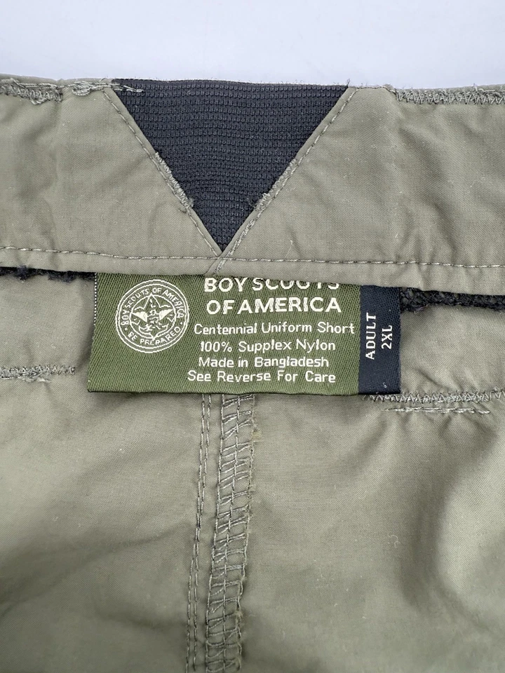 Boy Scouts of America Men’s Uniform Centennial Shorts Green Nylon Size 2XL - Image 3 of 4