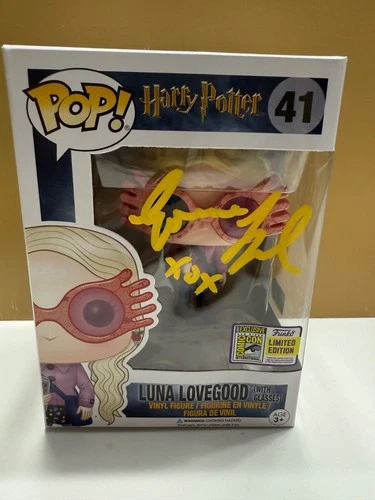 SIGNED Funko Pop! HARRY POTTER - LUNA LOVEGOOD #41 COA AUTHENTICATED Free Ship