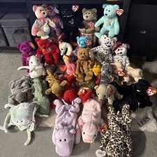 Big Lot of Ty Beanie Babies Plush Animals   Mixed Characters   with Tags 30 