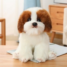 Juguete de peluche maltés de simulación perro Bichón Frise muñeca labrador mastín tibetano nacimiento