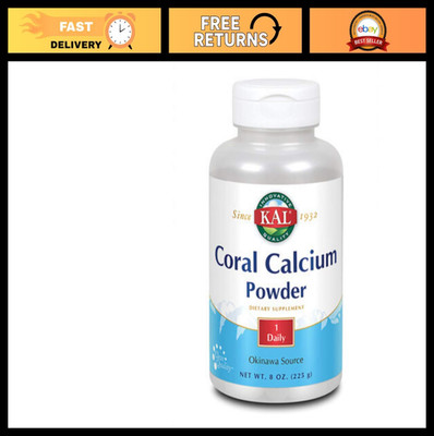 Coral Calcium Powder 1000mg, Unflavored, 8oz - Dietary Supplement for Bone Healt