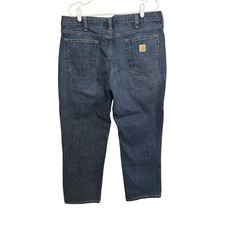 Carhartt Mens 38x30 Blue Relaxed Fit Denim Workwear Jeans BD1483-M