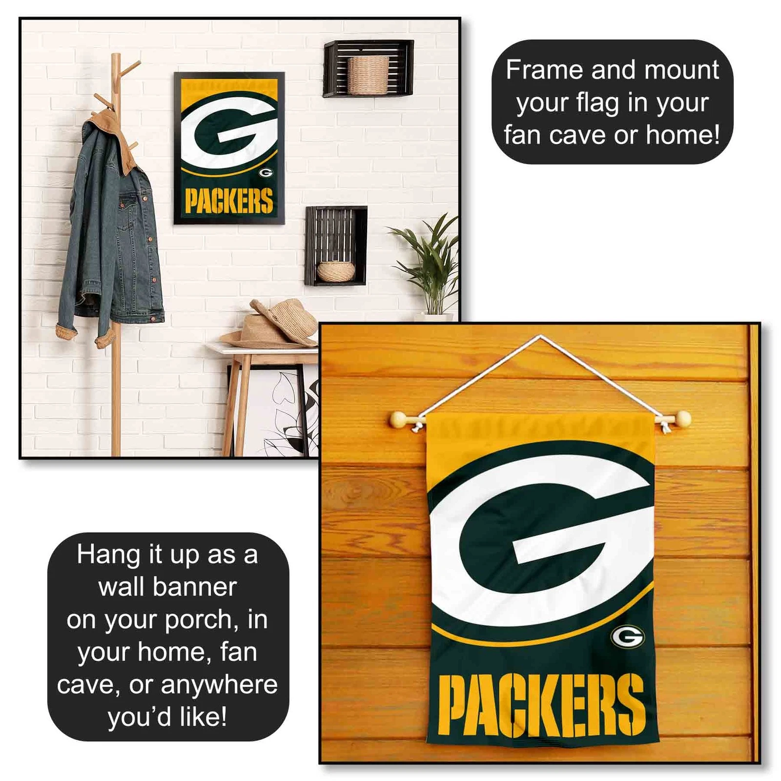 Green Bay Packers Large Logo Garden Yard Banner Flag