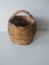 Cesta In legno Vimini Canna Artigianale Realizzata a Mano Intreccio Naturale 