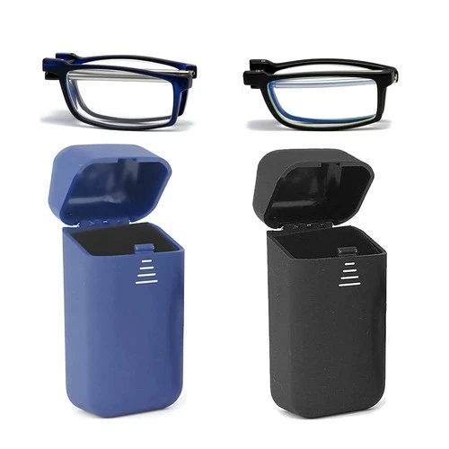 Foldable Reading Glasses Blue-Light Blocking Portable with Case +2.50