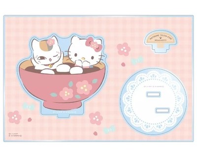 Erwachsene Sammlerstück Nyanko Sensei x Hello Kitty Acryl Ständer GROSSE...
