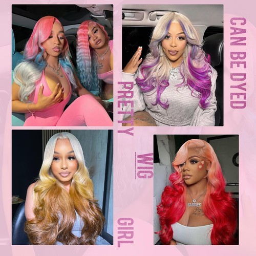 613 13x6 Lace Front Wig Human Hair 28 Inch 200 Density Blonde Wig Human Hair ... - Bild 6 von 7