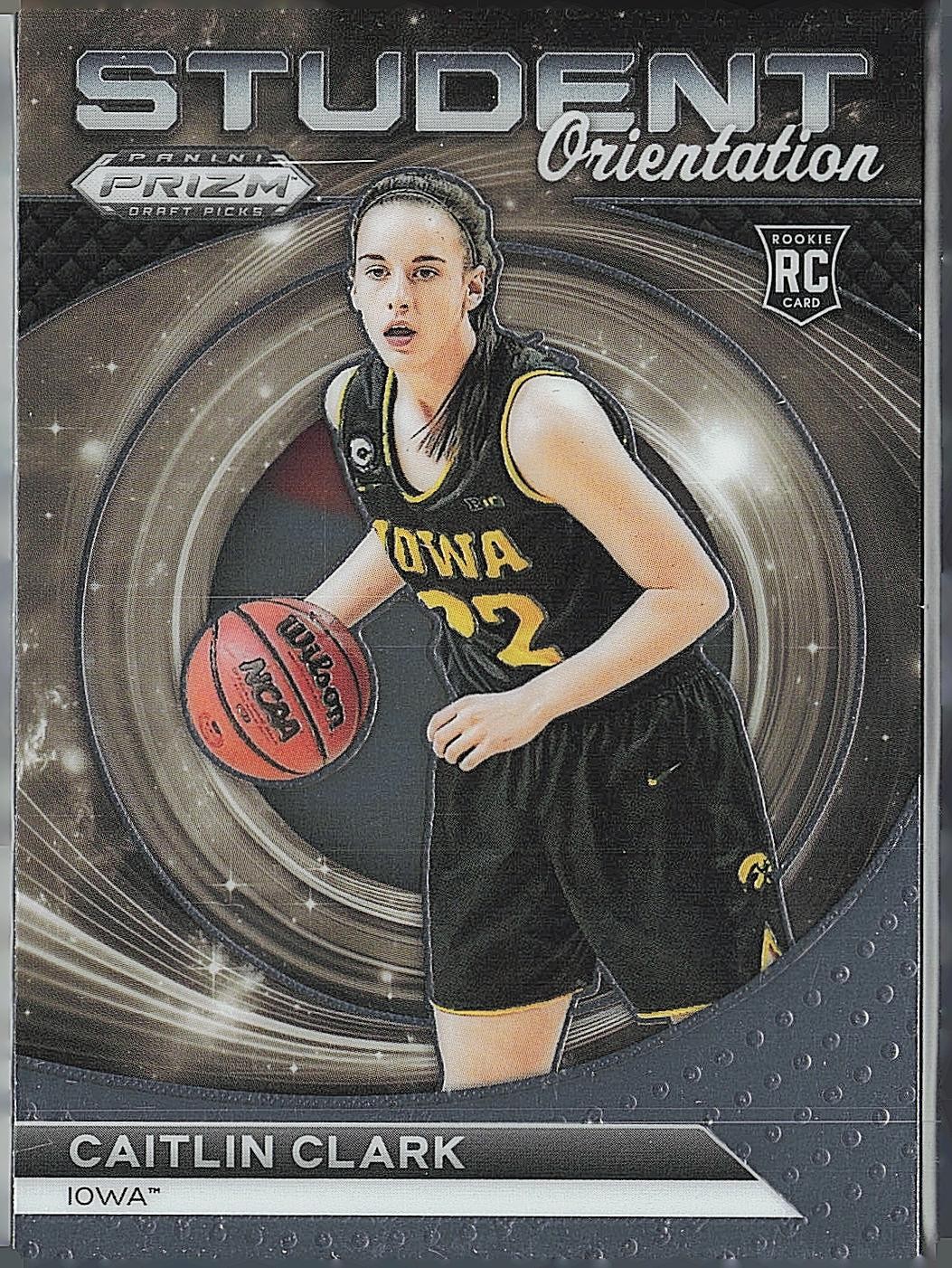 2024 Panini Prizm Draft Picks #22 Caitlin Clark Student Orientation RC