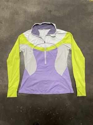Lululemon Runner Pullover Womens 10 Purple, Lime, & White