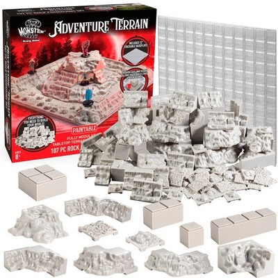 Monster Adventure Terrain 107 Piece Paintable Rock Formation Expansion Set - ...