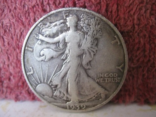 1939 s WALKING LIBERTY SILVER HALF DOLLAR VG