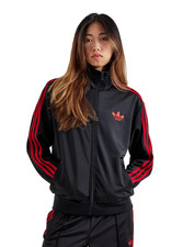 Adidas Adicolor Classic Firebird Loose Track Top Black/Better Scarlet Women's M
