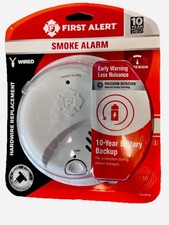 First Alert Wired Smoke Alarm 1046848 10 Year Battery
