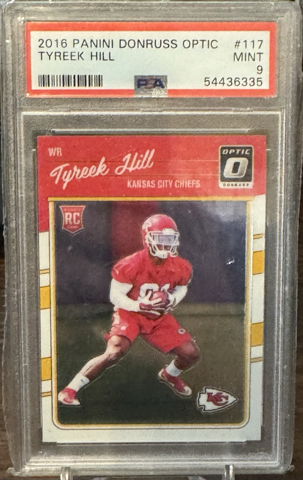2016 Donruss Optic Rookies Tyreek Hill #117 (RC) PSA 9 MINT