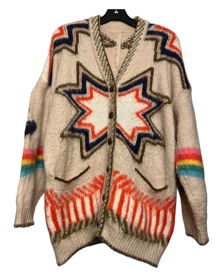 COMMENSE Caesar Palace Chunky Knit Oversized V-Ne… - image 6