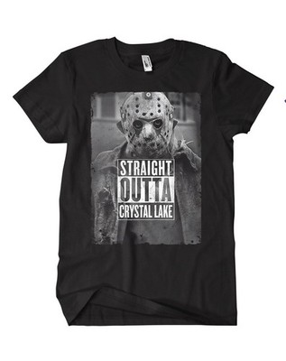 Straight outta Crystal Lake T-Shirt Kult Movie Horror Voorhees Jason 13 Blood TV