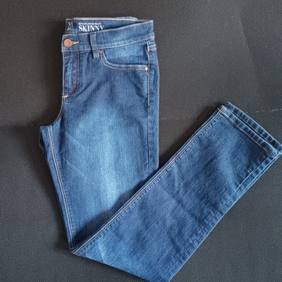 NY&C Womens Jeans Low-Rise SKINNY Size 6P 29x29 Stretch Dark Wash Denim Slimming