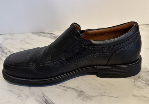 Scarpe slip on uomo Rockport taglia 8,5 M pelle nera A13405 comode da passeggio - Foto 14 di 16