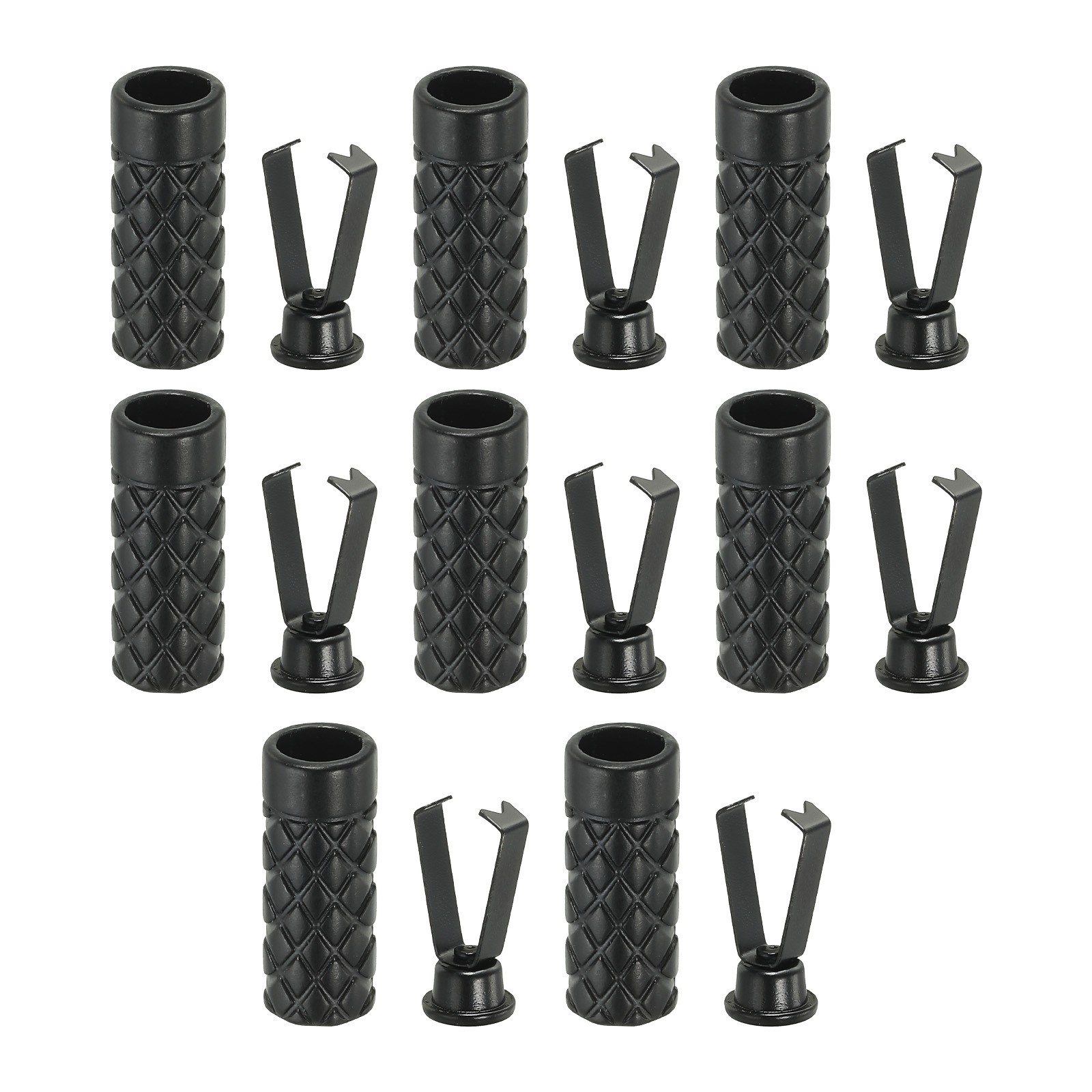 APL Punte per Lacci per Scarpe 16 Pezzi Punte per Lacci per Scarpe Fai da Te Stringa Nero Stile D