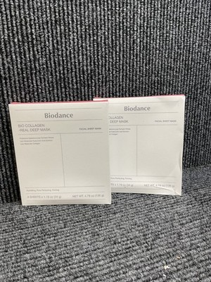 (2)BIODANCE Bio-Collagen Real Deep Mask Facial Sheets Hydrating 4 Pack Exp 4/28