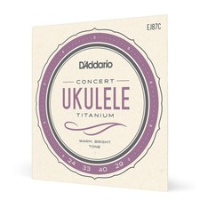 D Addario EJ87C Titanium Ukulele Strings Concert Standard GCEA Tuning Bright ...