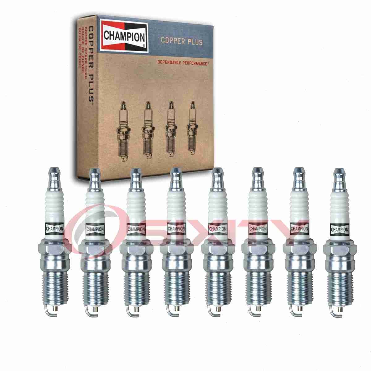 8 pc Champion Copper Plus Spark Plugs for 1996-2002 GMC Savana 2500 5.0L ss