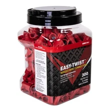 WINGED RED EASY TWIST, 18-8 AWG - LARGE JAR OF 300 (1EA)