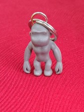 Kipling Grey/Blue Rubber Monkey Keyring Bag Charm