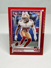 Upton Stout 2025 Donruss Rookies &amp; Highlights Red /49 ers #DRH-30