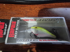 1- RAPALA SR-4 SHAD RAP**SILVER FLUORESECT CHARTRUSE**