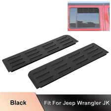 Black Rear Window Blinds Quarter Louver Vent Panel Trim For Jeep Wrangler JK 07+