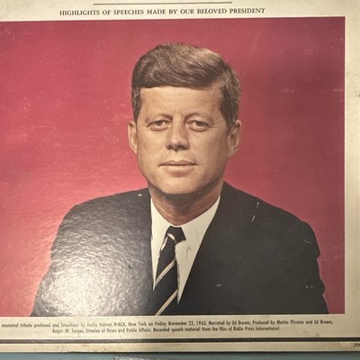 John Fitzgerald Kennedy A Memorial Album 12'' Black Vinyl LP Spoken 2099