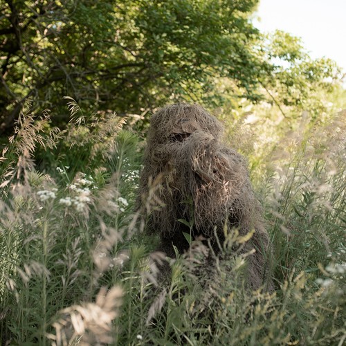 VIVO Ghillie Anzug Erwachsene M/L trockenes Gras Woodland Tarnung, 3D 4-teilig + Tasche - Bild 4 von 8