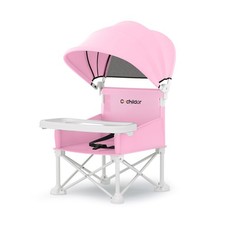 4-in-1 Portable Baby Chair, Foldable Toddler Booster Seat with Removable Tray...