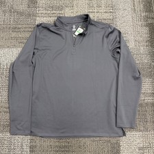 Under Armour Motion 1/4 Zip Pullover Mens Large Gray Solid Long Sleeve Loose Fit